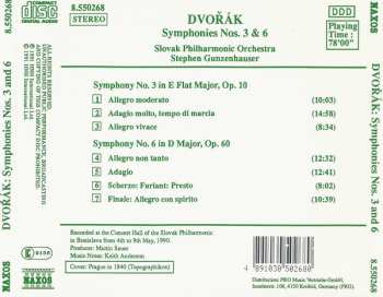 CD Antonín Dvořák: Symphonies No. 3, Op. 10 • No. 6, Op. 60