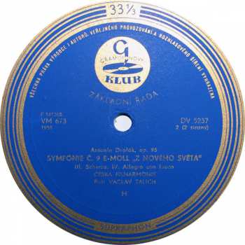 LP Antonín Dvořák: Symfonie Č. 9 E-moll, Op. 95 „Z Nového Světa”