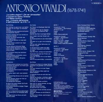 LP Antonio Vivaldi: Die Vier Jahreszeiten - Le Quattro Stagioni Op.8 Nr.1-4