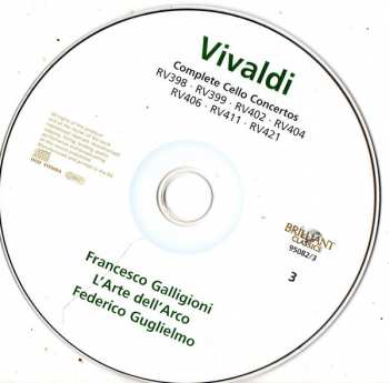 4CD/Zestaw pudełkowy Antonio Vivaldi: Complete Cello Concertos