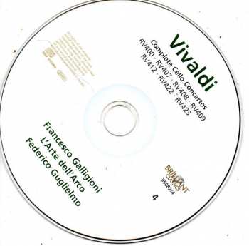 4CD/Zestaw pudełkowy Antonio Vivaldi: Complete Cello Concertos