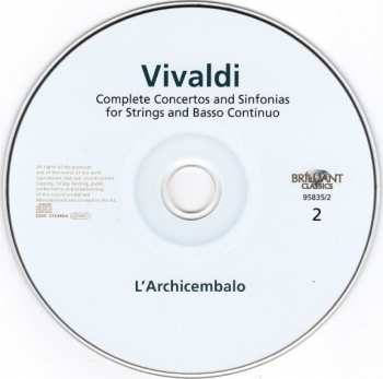 4CD/Zestaw pudełkowy Antonio Vivaldi: Complete Concertos And Sinfonias For Strings And Basso Continuo