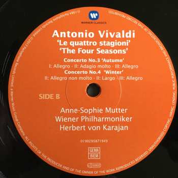 LP Herbert von Karajan: The Four Seasons / Le Quattro Stagioni / Die Vier Jahreszeiten / Les Quatre Saisons