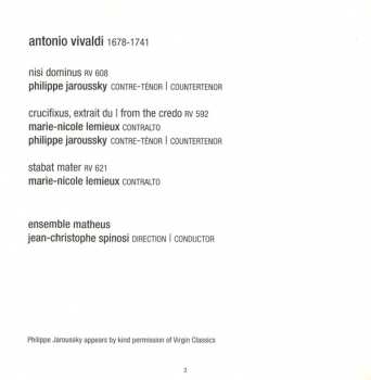 CD Antonio Vivaldi: Nisi Dominus - Stabat Mater