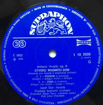 LP Prague Chamber Orchestra: Čtvero Ročních Dob (Le Quattro Stagioni)