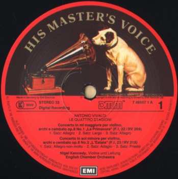 LP Antonio Vivaldi: The Four Seasons = Le Quattro Stagioni = Die Vier Jahreszeiten = Les Quatre Saisons