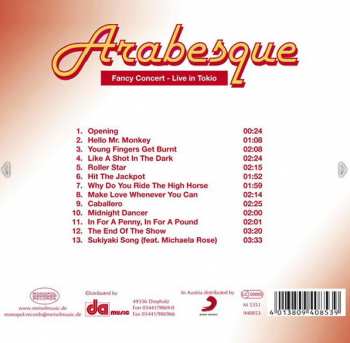 CD Arabesque: Fancy Concert - Live In Tokyo