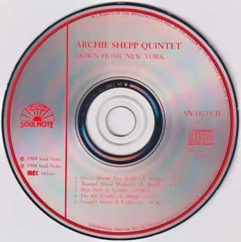 CD Archie Shepp: Down Home New York