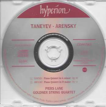 CD Sergey Ivanovich Taneyev: Piano Quintet Op. 51, Piano Quintet Op. 30