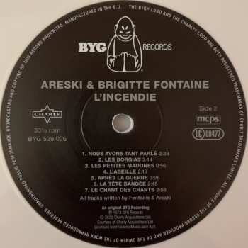 LP Areski - Brigitte Fontaine: L'Incendie CLR | LTD