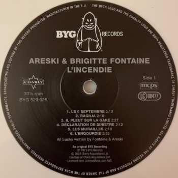 LP Areski - Brigitte Fontaine: L'Incendie CLR | LTD
