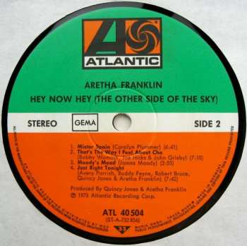LP Aretha Franklin: Hey Now Hey (The Other Side Of The Sky)