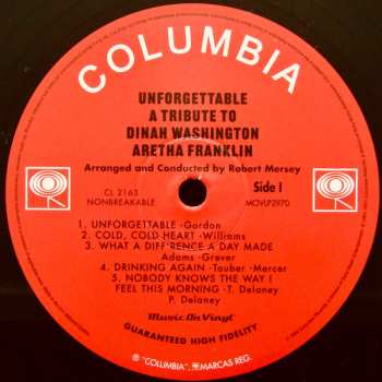 LP Aretha Franklin: Unforgettable (A Tribute To Dinah Washington)