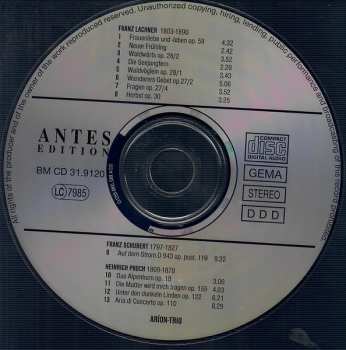 CD Arion Trio: Schubert & Co. - Romantic Songs For Horn, Soprano And Piano