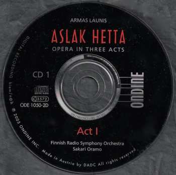 2CD/Zestaw pudełkowy Sakari Oramo: Aslak Hetta, Opera In Three Acts