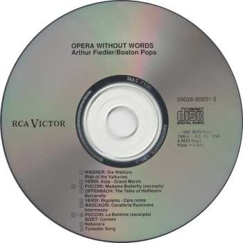 CD Arthur Fiedler: Opera Without Words