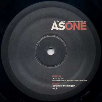 3LP As One: So Far (So Good)...Twelve Years Of Electronic Soul