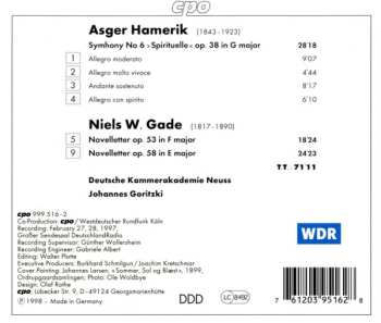 CD Niels Wilhelm Gade: Symphony No 6 / Novelletter Opp. 53 & 58