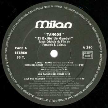 LP Astor Piazzolla: Tangos "L'Exil De Gardel" (Bande Originale Du Film)