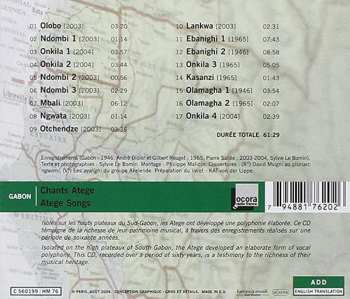 CD Teke: Gabon - Chants Atege = Atege Songs