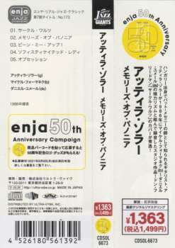 CD Attila Zoller: Memories Of Pannonia LTD