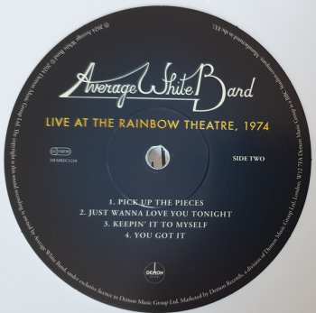 LP Average White Band: Live At The Rainbow Theatre, 1974 CLR