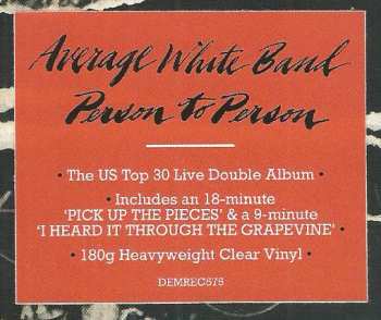 2LP Average White Band: Person To Person CLR