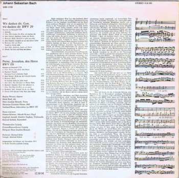 LP Johann Sebastian Bach: Kantaten - Wir Danken Dir, Gott BWV 29, Preise, Jerusalem, Den Herrn  BWV 119