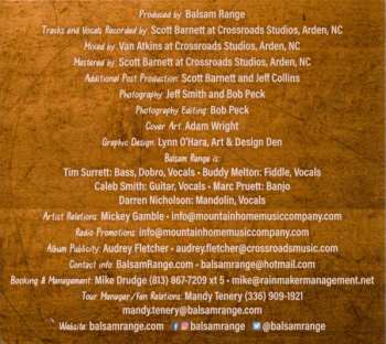 CD Balsam Range: Moxie And Mettle