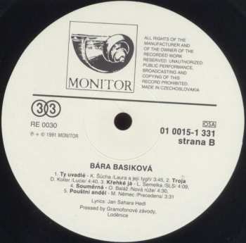 LP Bára Basiková: Bára Basiková