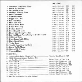 CD Barbecue Bob: Complete Recorded Works In Chronological Order: Volume 2 (21 April 1928 To 3 November 1929)