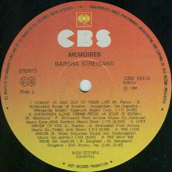 LP Barbra Streisand: Memories
