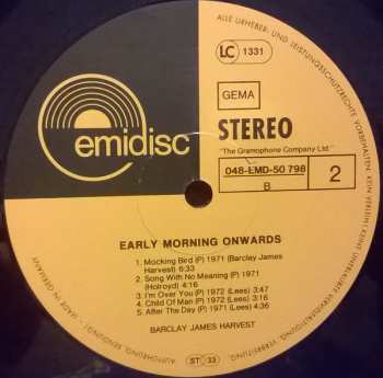 LP Barclay James Harvest: Early Morning Onwards