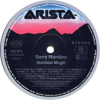 LP Barry Manilow: Manilow Magic