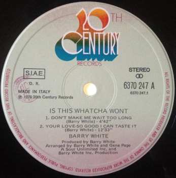 LP Barry White: Is This Whatcha Wont?