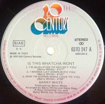 LP Barry White: Is This Whatcha Wont?