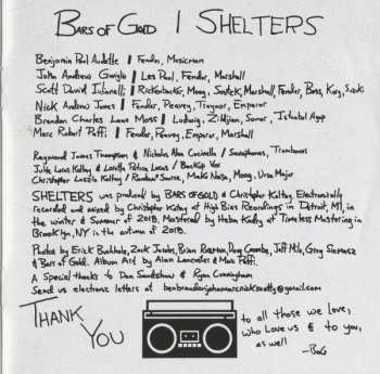 CD Bars of Gold: Shelters