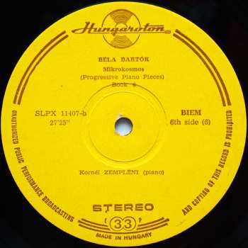 3LP/Zestaw pudełkowy Béla Bartók: Mikrokosmos (Progressive Piano Pieces) Vol. I - VI