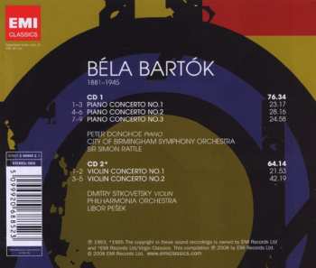 2CD Béla Bartók: Piano Concertos • Violin Concertos