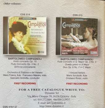 2CD Bartolomeo Campagnoli: Fughe E Divertimenti
