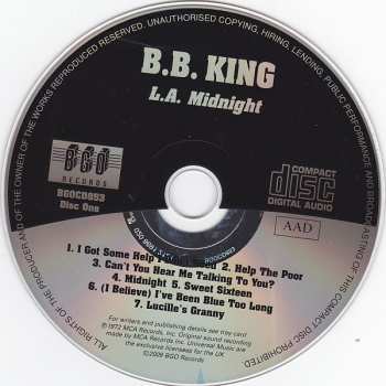 2CD B.B. King: L.A. Midnight/To Know You Is To Love You