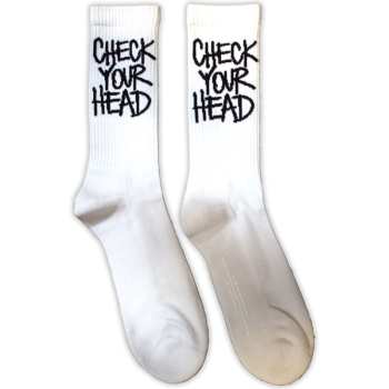 Merch Beastie Boys: The Beastie Boys Unisex Terry Socks: Check Your Head (white) (uk Size 4 - 7) 36 - 42