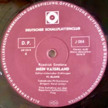 2LP Bedřich Smetana: Mein Vaterland - Symphonische Dichtung