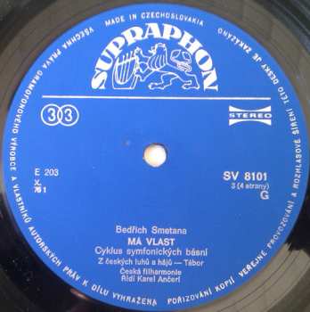 2LP/Zestaw pudełkowy Bedřich Smetana: Má Vlast (My Country) (2xLP - 76/2)