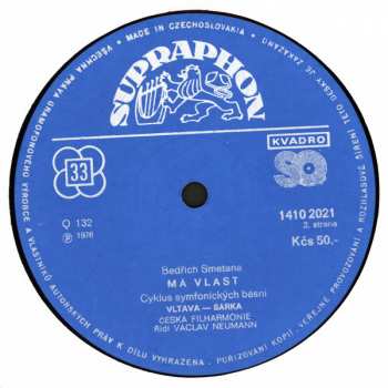 2LP The Czech Philharmonic Orchestra: Má Vlast (2xLP)