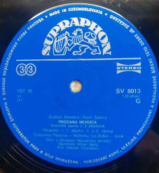 3LP/Zestaw pudełkowy Bedřich Smetana: Prodaná Nevěsta