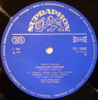 LP Bedřich Smetana: Triumfální Symfonie