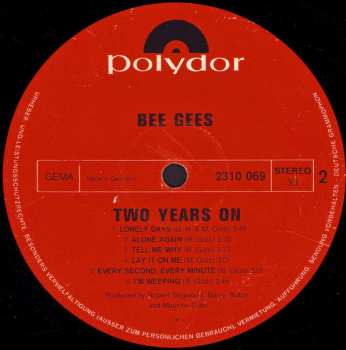 LP Bee Gees: 2 Years On