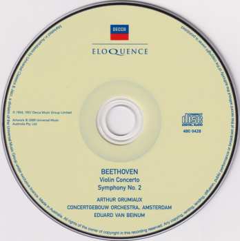 CD Ludwig van Beethoven: Violin Concerto / Symphony No. 2