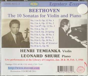 3CD/Zestaw pudełkowy Ludwig van Beethoven: 10 Sonatas For Violin & Piano (Live At The Library Of Congress 1946)